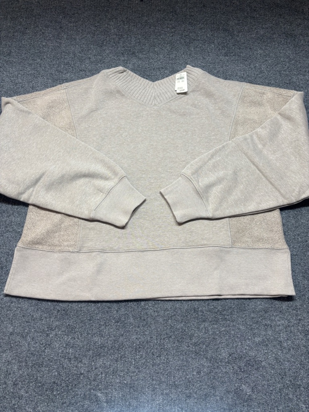 Aerie Apres-Chill Sweatshirt Medium NWT Stone Harbor Cozy Textured Pullover - Picture 10 of 11
